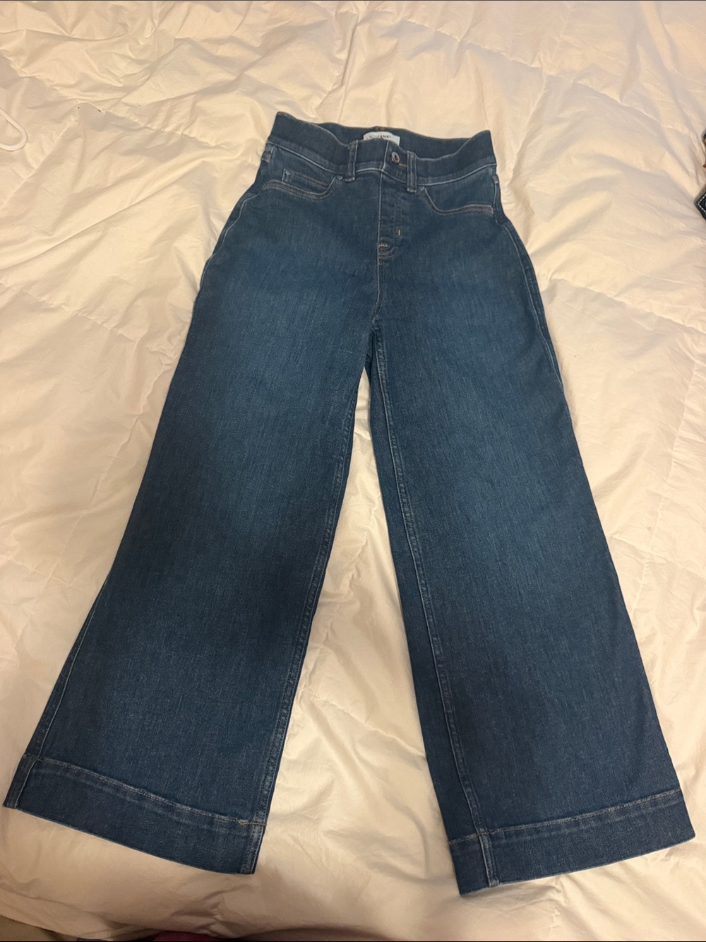 SPANX Dark Blue Wide-Leg High-Rise Jeans size XS